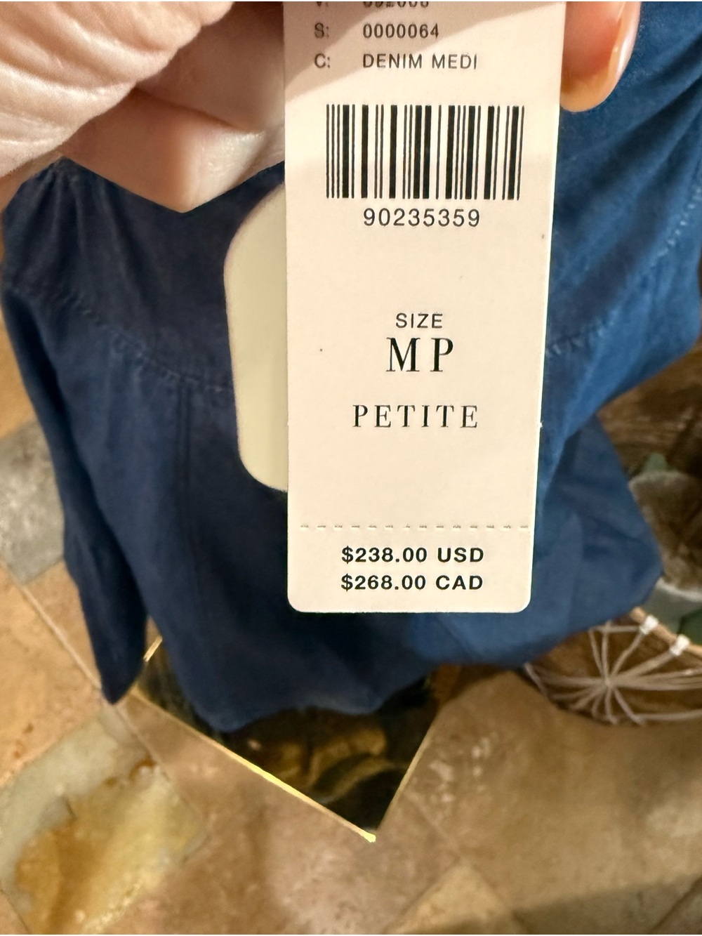 ✨ Anthropologie Plenty by Tracy Reese Denim Cutout Midi Dress NWT Petite MP - Picture 3 of 5